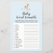 Waterverf Boy Deer Paddenstoelen Baby Word Scrambl Flyer (Voorkant)