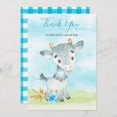 Waterverf Boy Goat Boerderij Bedankkaart (Voorkant / Achterkant)