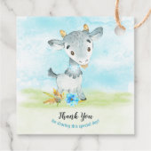 Waterverf Boy Goat Boerderij Dank u Bedankjes Labels (Achterkant)