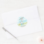 Waterverf Boy Goat Boerderij Dank u Ronde Sticker (Envelop)