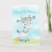 Waterverf Boy Goat Boerderij Kaart (Voorkant)