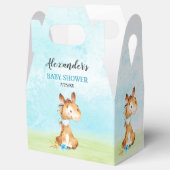 Waterverf Boy Horse Baby shower Boerderij Bedankdoosjes (Geopend)