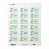 Waterverf Boy Horse Baby shower Boerderij Dank u Etiket (Full Sheet)