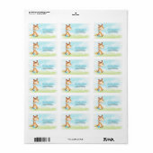 Waterverf Boy Horse Baby shower Boerderij Etiket (Full Sheet)