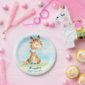 Waterverf Boy Horse Baby shower Boerderij Papieren Bordje (Feest)