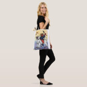 waterverf Boy King rijdt op witte panter Tote Bag (Op model)