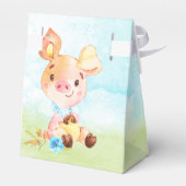 Waterverf Boy Piggy Boerderij Baby shower Bedankdoosjes (Achterkant)