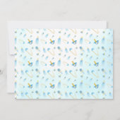 Waterverf Boy Teddy Bear Balloons Baby shower Kaart (Achterkant)