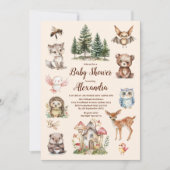 Waterverf Boy Woodland Baby shower Kaart (Voorkant)