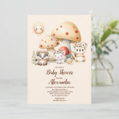 Waterverf Boy Woodland Baby shower Kaart (Staand voorkant)