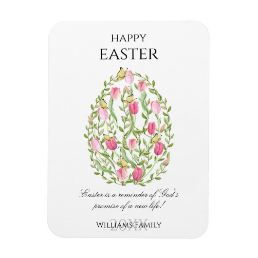 Waterverf braal paaspasta blij Pasen Magneet (Verticaal)