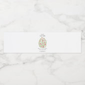 Waterverf braal paaspasta blij Pasen Waterfles Etiket (Enkel label)