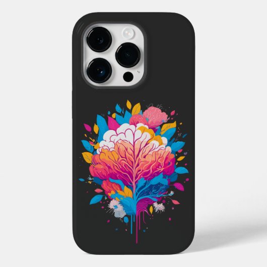 Waterverf Brain Art Case-Mate iPhone Case (Achterkant)