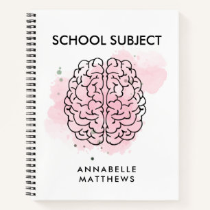 Waterverf Brain Student Onderwerp Spiral Notitiebo Notitieboek
