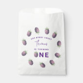 Waterverf bramen 1e verjaardagsfeestje bedankzakje (Voorkant)