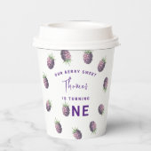 Waterverf bramen 1e verjaardagsfeestje papieren bekers (Achterkant)