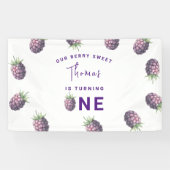 Waterverf bramen 1e verjaardagsfeestje spandoek (Horizontaal)