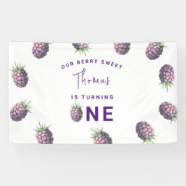 Waterverf bramen 1e verjaardagsfeestje spandoek