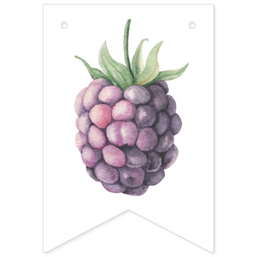 Waterverf bramen 1e verjaardagsfeestje vlaggetjes (Eerste vlag)