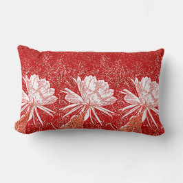 Waterverf Bramha Lotus Red Floral Artwork Kussen