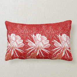 Waterverf Bramha Lotus Red Floral Artwork Kussen