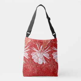 Waterverf Bramha Lotus Red Floral Himalaya Bloem Crossbody Tas