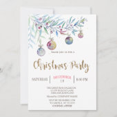 Waterverf Branch, Balls Company Party Invitation Kaart (Voorkant)