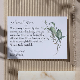 Waterverf Branch Memorial Foto Dank u kaart