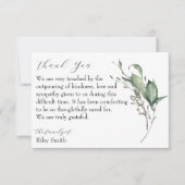 Waterverf Branch Memorial Foto Dank u kaart (Voorkant)