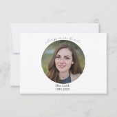 Waterverf Branch Memorial Foto Dank u kaart (Achterkant)