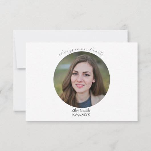 Waterverf Branch Memorial Foto Dank u kaart (Achterkant)