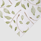 Waterverf Branches met Green Leaves Design Tissuepapier (Detail)