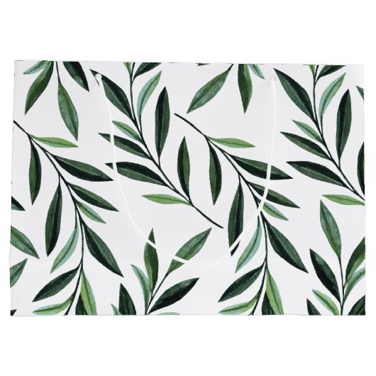 Waterverf Branches Patroon Groot Cadeauzakje (Achterkant)