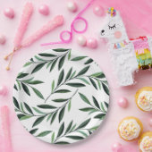 Waterverf Branches Patroon Papieren Bordje (Feest)