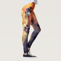 Waterverf brandweerman Leggings afschilderen Firem