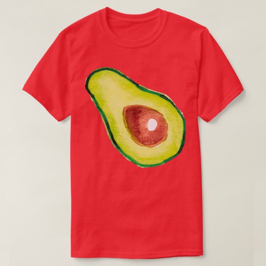 Waterverf Breakfast Avocado T-shirt (Design voorkant)