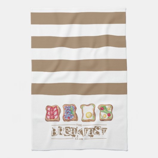 Waterverf Breakfast logo restaurant Theedoek (Verticaal)