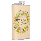 Waterverf, breedte en voettekst heupfles (Rechts)