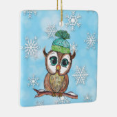 Waterverf breekt met Gepersonaliseerd Bericht op R Keramisch Ornament (Rechts)