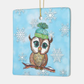 Waterverf breekt met Gepersonaliseerd Bericht op R Keramisch Ornament (Links)