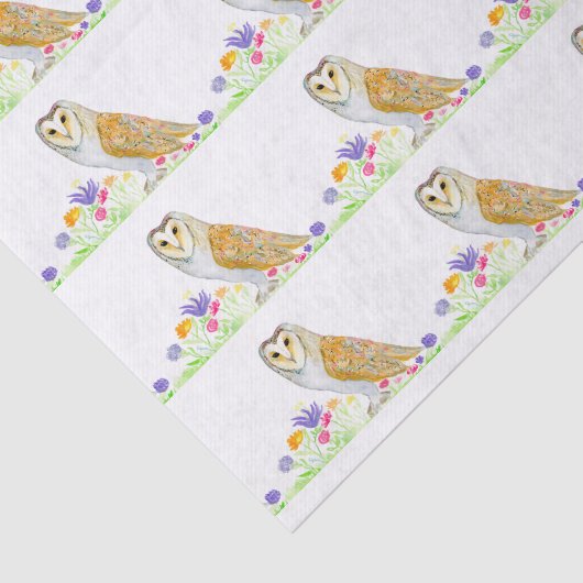 Waterverf brei met bloemen tissuepapier (Detail)