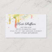 Waterverf breinnaaldgaren visitekaartje (Achterkant)