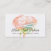 Waterverf breinnaaldgaren visitekaartje (Voorkant)