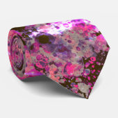 Waterverf Brick Black Pink Paint Splash Abstract Stropdas (Opgerold)