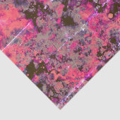 Waterverf Brick Black Pink Paint Splash Abstract Tissuepapier (Detail)