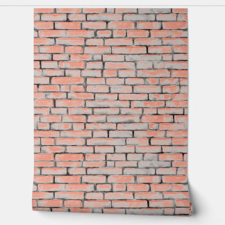 Waterverf Bricks Patterns Sinaasappel Grijs Grijs  Behang