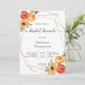 Waterverf Bridal Brunch Uitnodiging (Staand voorkant)