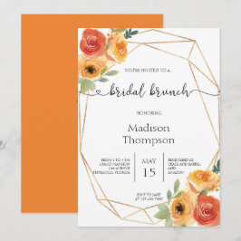 Waterverf Bridal Brunch Uitnodiging