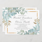 Waterverf Bridal Luncheon Kaart (Voorkant / Achterkant)