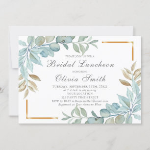Waterverf Bridal Luncheon Kaart